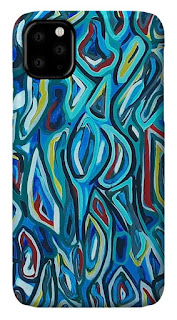 " Abstraction Series - Blue Beauty Beckons " by LaToya Cole #blue #abstractart #abstraction #toyastales #facemask #artprints #iphonecase #clutch #pouch #totebag #coffeemug #throwpillow #wallart #canvasart https://toyastales.blogspot.com/2020/08/abstraction-series-blue-beauty-beckons.html