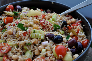 Brown Rice and Chickpea Salad