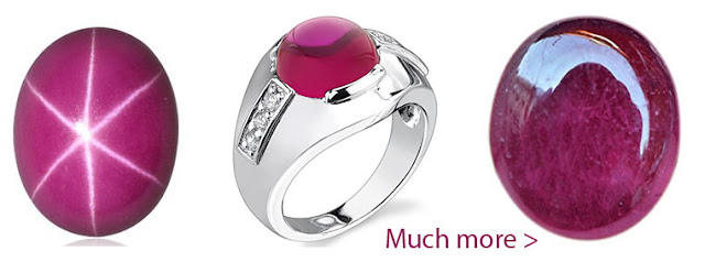  star ruby cabochons ring