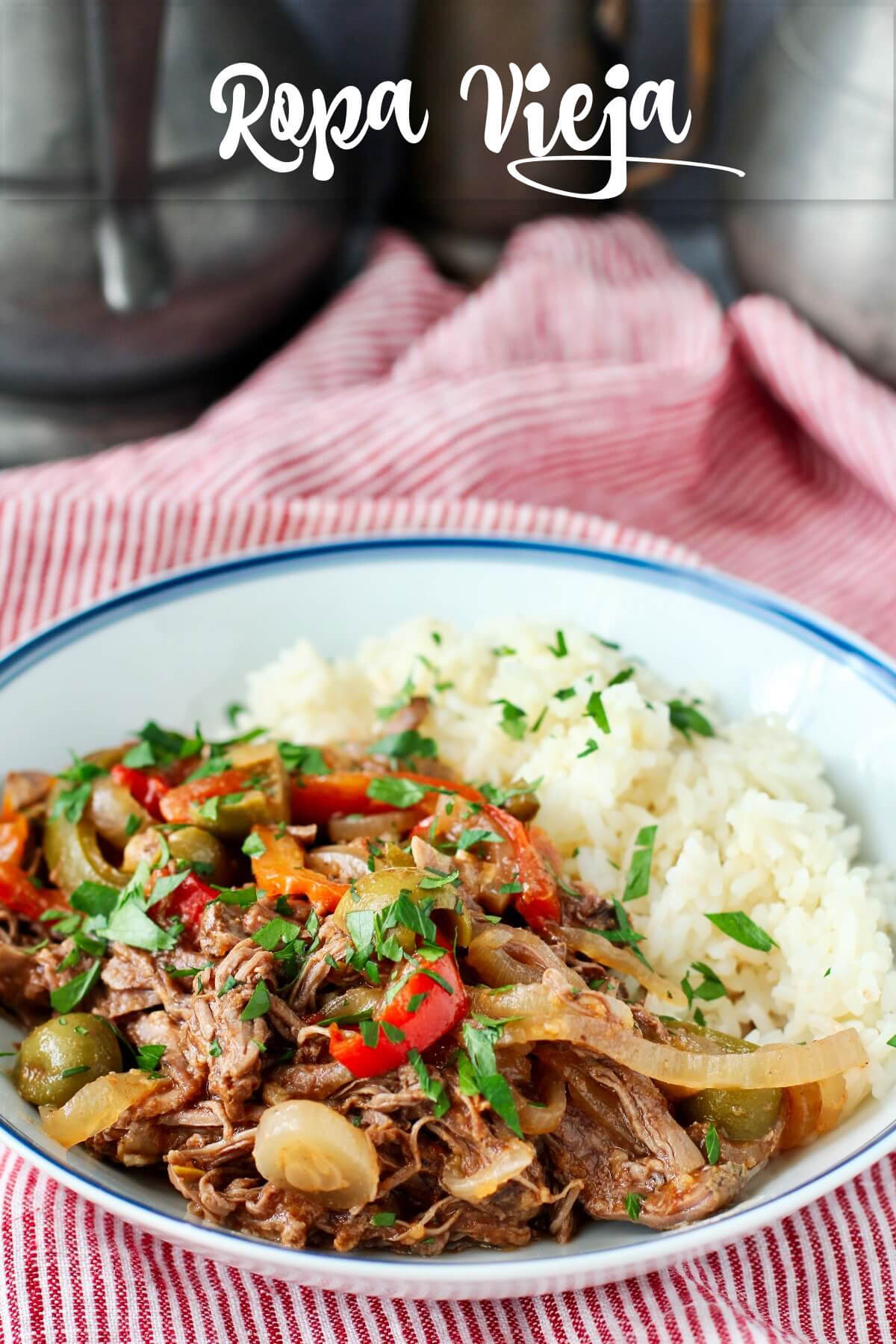 Ropa vieja with flank steak