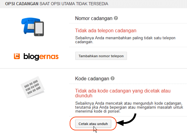 Cara Mendapatkan Kode Cadangan Verifikasi Gmail