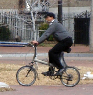 folding bike folder bicycle tweed cap sweater dapper cyclist