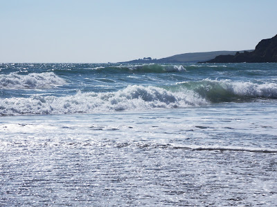 Looking from the beach where the river joins the sea