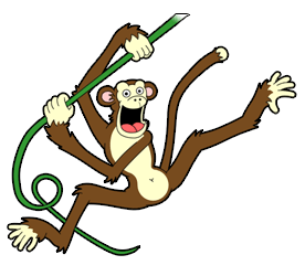 cartoon animals monkey