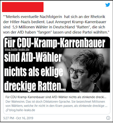Online-Propaganda auf Twitter (Symbolbild, vom Autor selbst erstellter, anonymisierter Screenshot, Anonymer User via Twitter https://twitter.com/ Abgerufen am 25.01.2021)