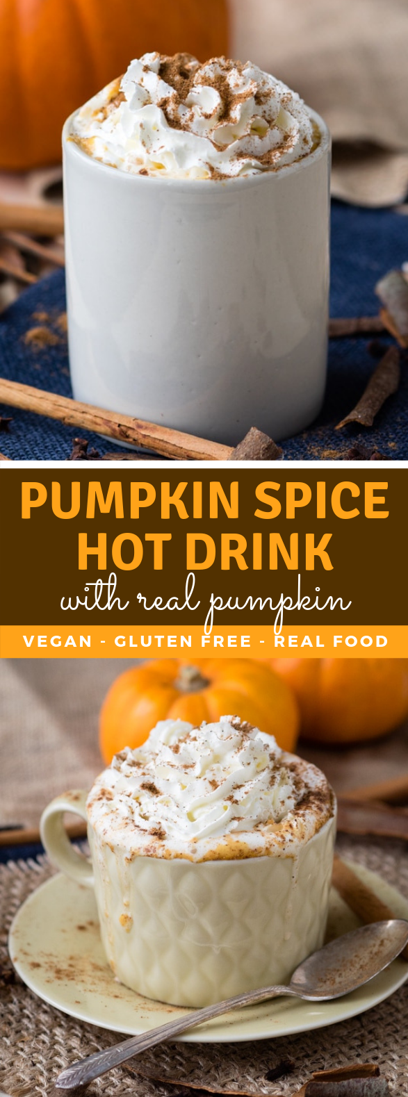 HOT PUMPKIN SPICE DRINK FOR ULTIMATE COZINESS (GF, VEGAN OPTION) #cofffee #milk