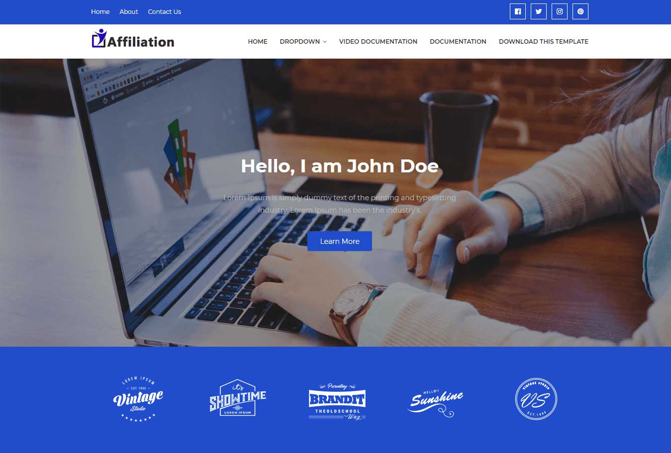 Affiliation Blogger Template