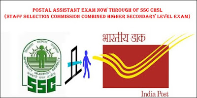 SSC Combined Higher Secondary Level (10+2) Examination, 2016 (Postal Assistant / Sorting Assistant )