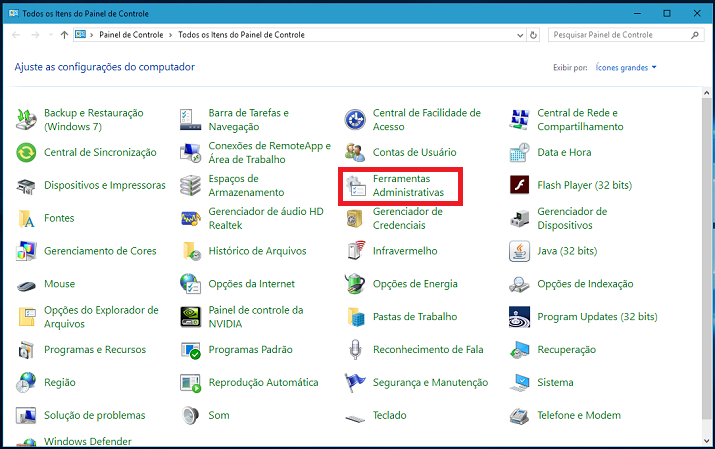painel-de-controle-ferramentas administrativas