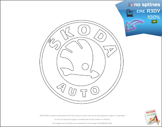 Skoda logo .dxf cnc ready. Free download