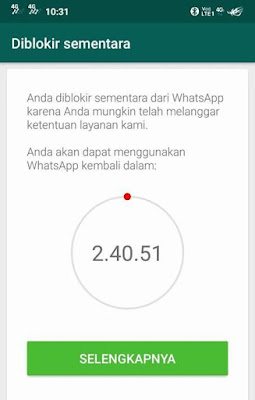 Cara Mengatasi WhatsApp Diblokir Sementara