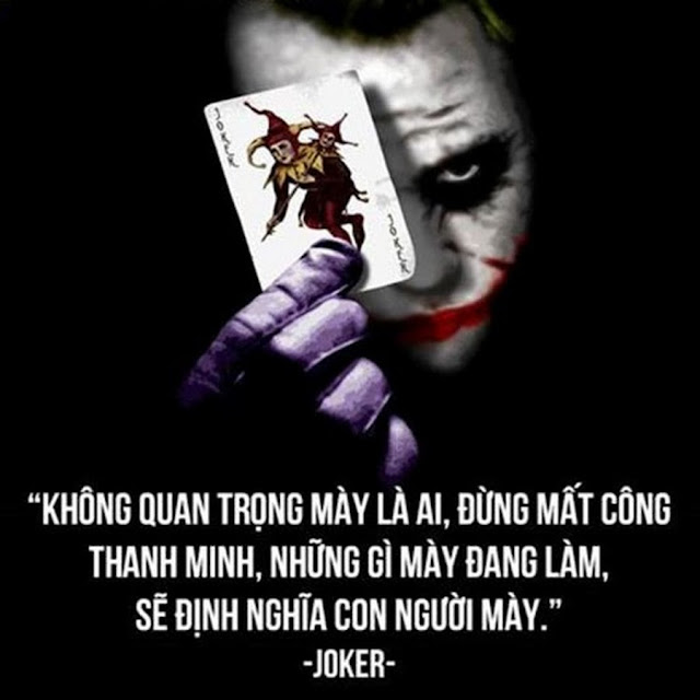 "KHÔNG QUAN TRỌNG MÀY LÀ AI, ĐỪNG MẤT CÔNG THANH MINH, NHỮNG GÌ MÀY ĐANG LÀM, SẼ ĐỊNH NGHĨA CON NGƯỜI MÀY."