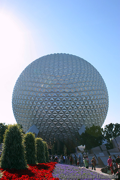 The icon of Epcot, the ride Spaceship Earth is inside this!