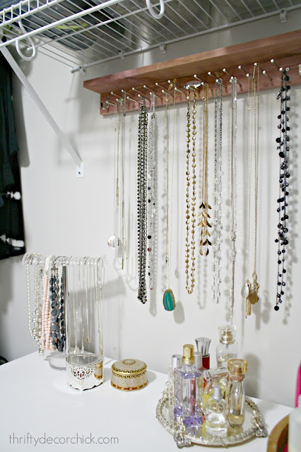 Jewelry and perfume display closet