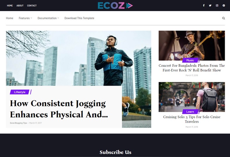 Ecoz Blogger Template 2023: The Perfect Blend of Sustainability and Style