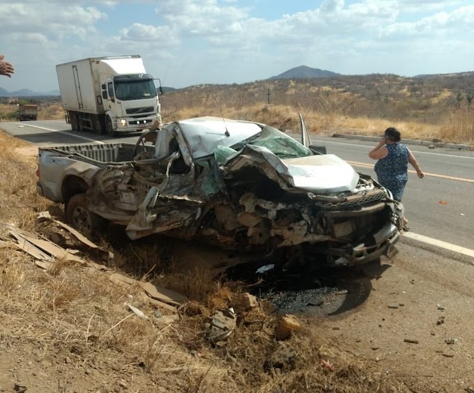 Carro da Polícia Rodoviária Federal sofre acidente no Ceará