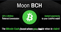 Moon cash γερανός που συνεργάζεται με μικρό πορτοφόλι CoinPot