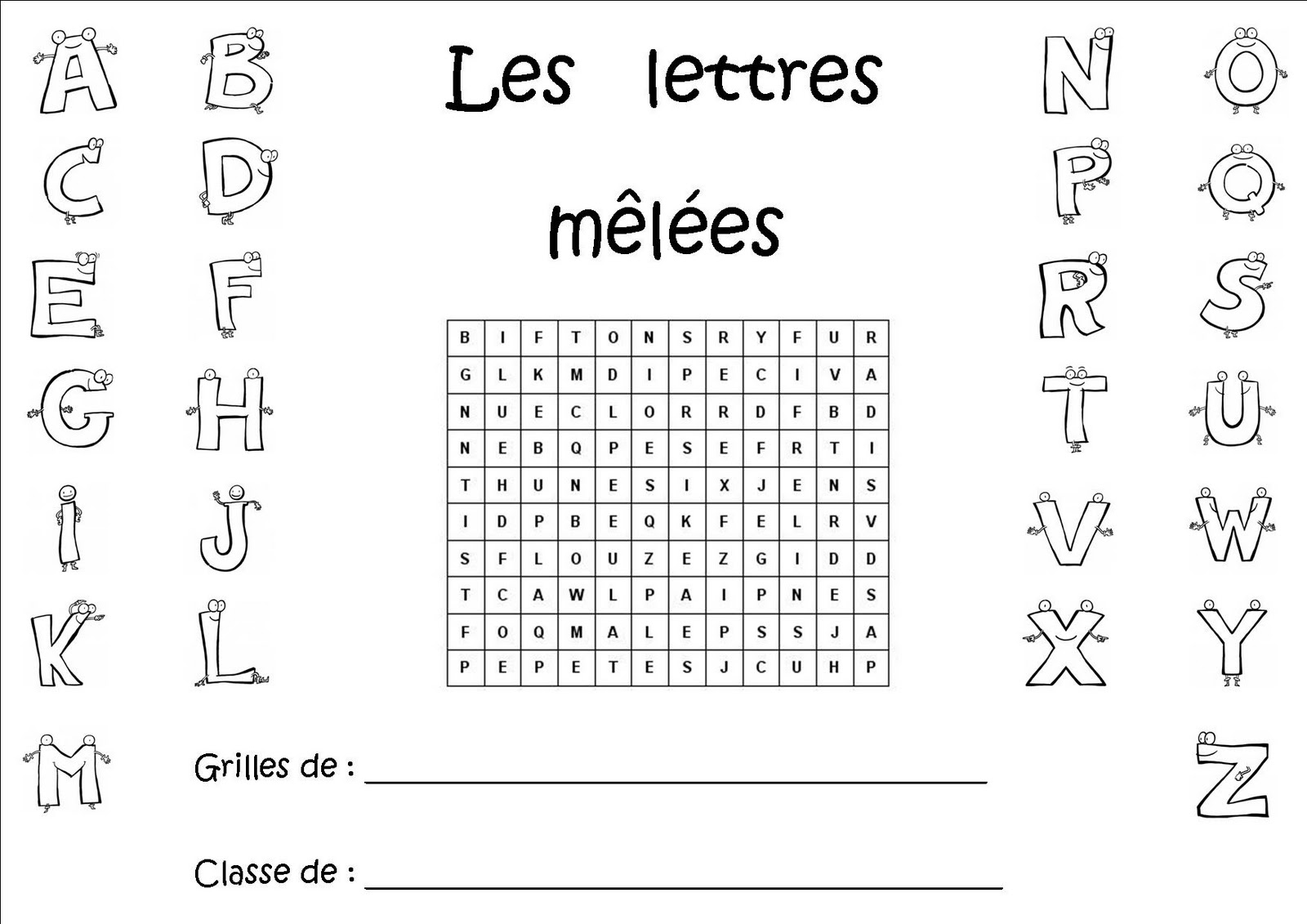 Les lettres mªlées