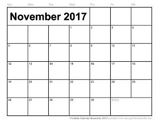 Free Printable Calendar November