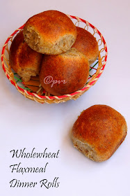 Wholewheat Flaxmeal Dinner Rolls