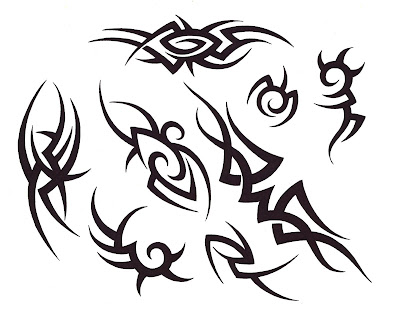 Tribal tattoo design mixed