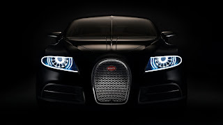 Bugatti Veyron SS Front LED Lights In Dark Glow Fastest Car World HD Wallpaper