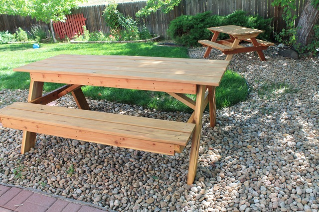 Ever Never Again: "We" Built Picnic Tables