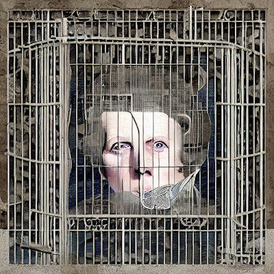 Margaret Thatcher behind bars