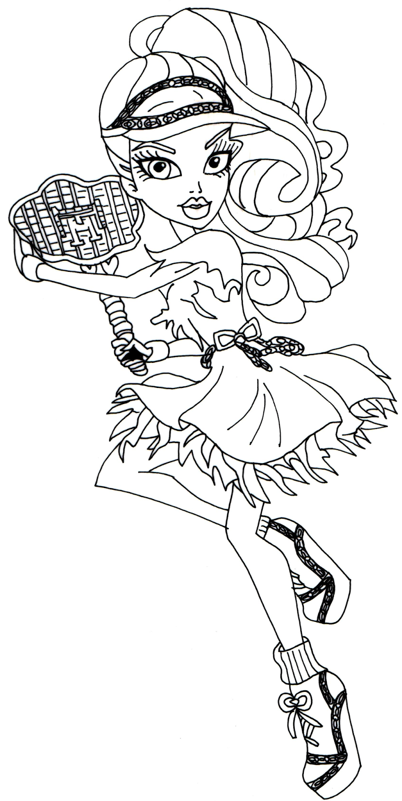 Download Spectra Vondergeist Ghoul Sports Monster High Coloring Page - Free Coloring Pages Printables for ...