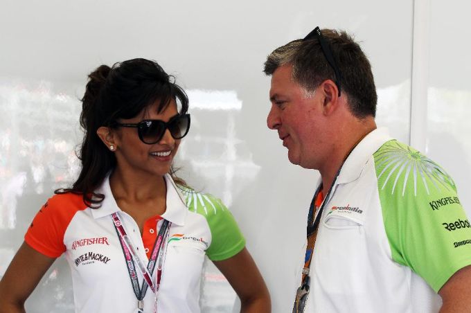 Deepika Padukone cheers for the Force India F1 Team at the British GP