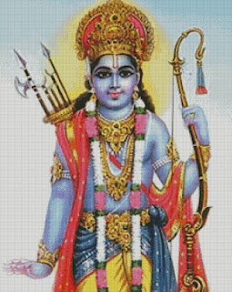 Rama the Hindu God cross stitch pattern