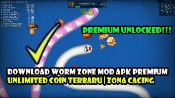 Download Worm Zone Mod Apk Premium Unlimited Coin Terbaru  Zona Cacing
