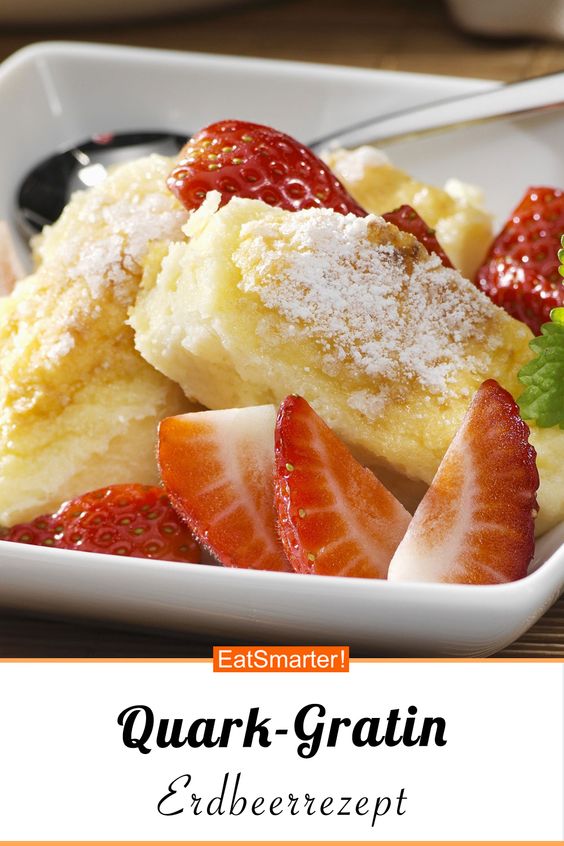 Quark-Gratin mit Erdbeeren - smarter - Kalorien: 406 kcal - Zeit: 1 Std. | eatsmarter.de #dessert #erdbeeren #gratin #quark