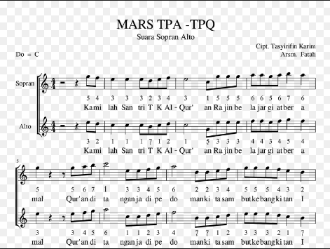 Lirik Lagu Syair Hymne TKA TPA dan MARS TKA-TPA