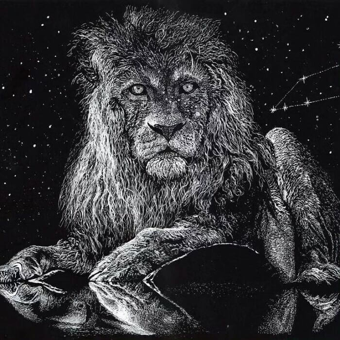 03-A-lion-constellation-Dot-Art-Vitaly-Medved-www-designstack-co