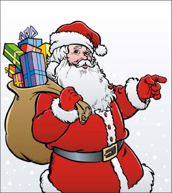 santa clause. Picture of Santa Clause with Merry Christmas Gifts for Kids