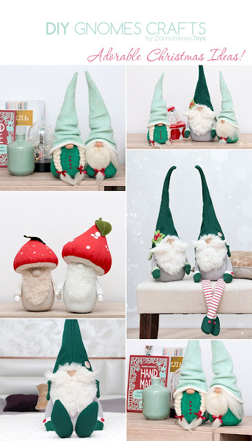 All Christmas gnomes by sewing patterns of Zatinatskaya Natalia