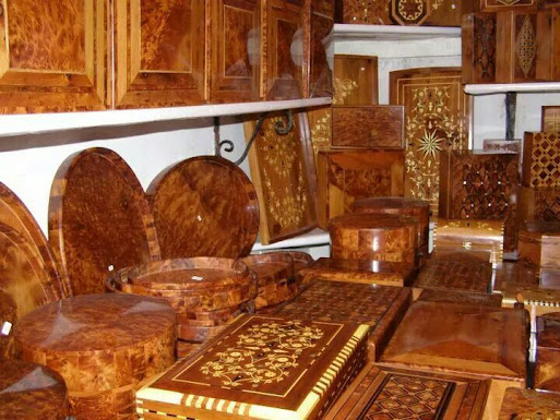 Moroccan Marquetry and Thuja Marrakech crafts