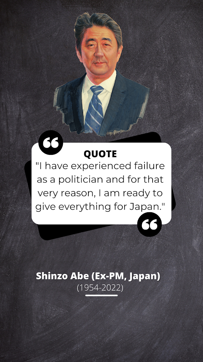 SHINZE ABE TOP 20 QUOTES IN ENGLISH