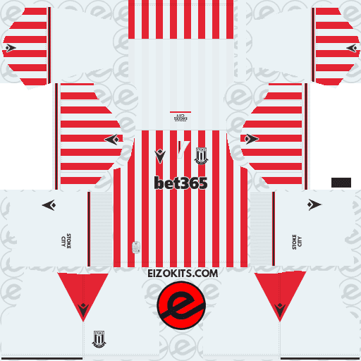 Stoke City DLS Kits 2023-2024 Released Macron - Dream League Soccer Kits 2019 (Home)