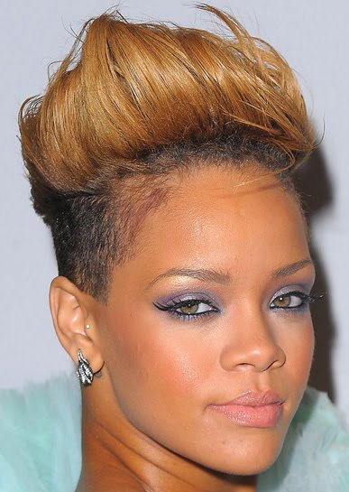 faux hawk styles. Rihanna Fauxhawk style