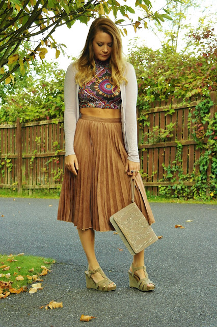 suede midi skirt