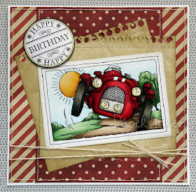 Masculine card with vintage car (image from LOTV)