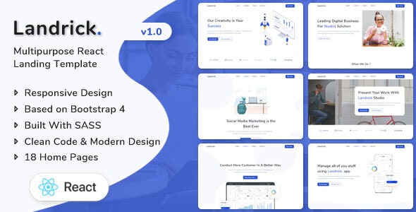 Best React Landing Page Template 