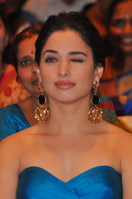 hot tamanna in blue dress looking hot 