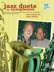 Jazz Duets for Saxophones - Bk & CD --- Saxophones (2) - Eskovitz and watts --- Alfred Publishing