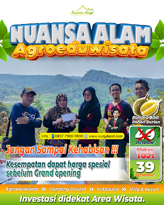 Dijual Tanah Kavling Murah Nuansa Alam Agroeduwisata Bogor Promo Sebelum Grand Launching Hanya 39 Juta per 100 meter