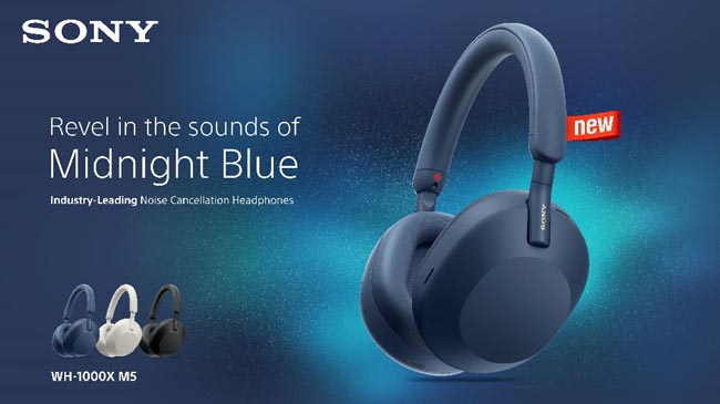 Enjoy All the Great Noise-Cancelling Features of the Critically Acclaimed WH-1000XM5 in a Stylish Blue Colour