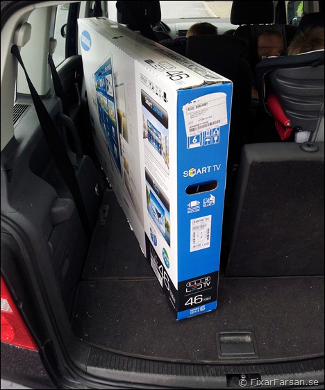 Inga Problem Lasta stor TV i Touran med 3 barn Inga Problem Lasta stor TV i Touran med 3 barn