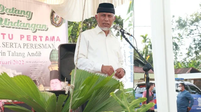Apresiasi Para Perantau, Gubernur letakkan Batu Pertama Pembangunan Masjid Jami' Talang Andih, Baso